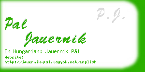 pal jauernik business card